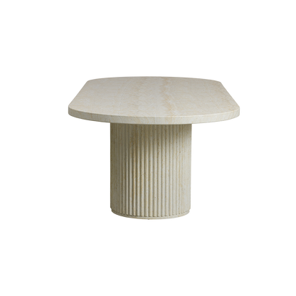 Table à manger Bloom en travertin