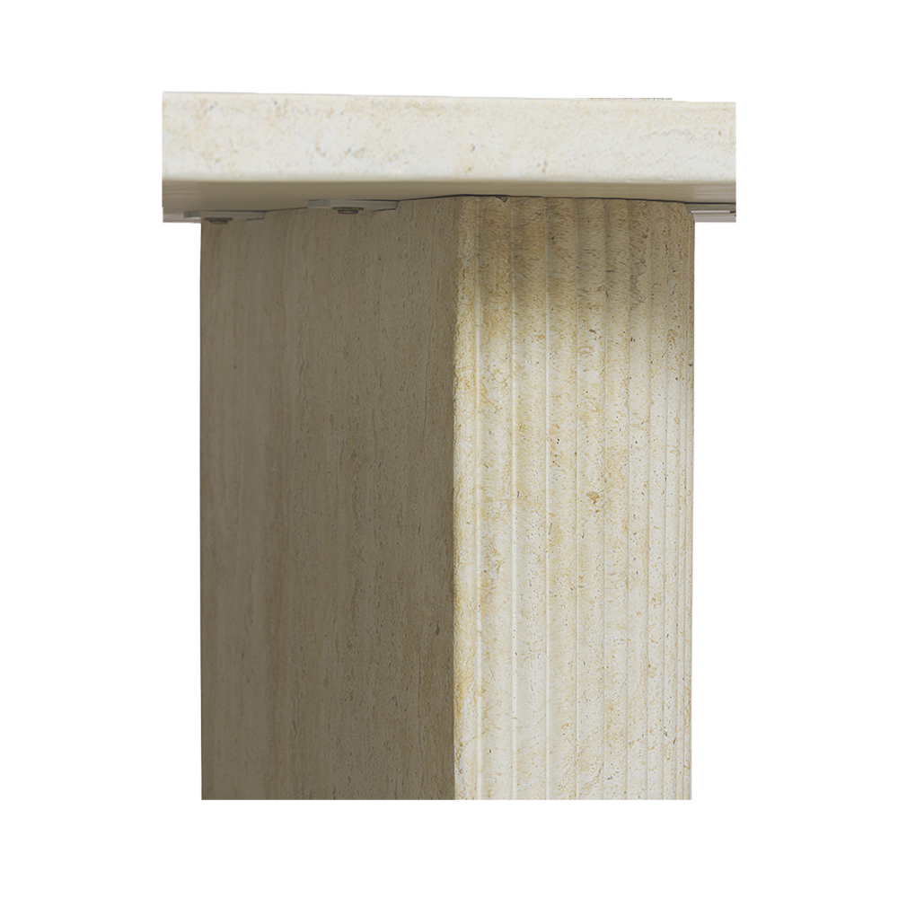 Table à manger Bloom en travertin