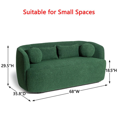 Causeuse 2 places rembourrée KINWELL Boucle avec oreillers