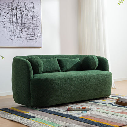 Causeuse 2 places rembourrée KINWELL Boucle avec oreillers