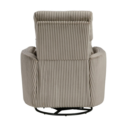 Fauteuil inclinable manuel pivotant en velours côtelé Braidy