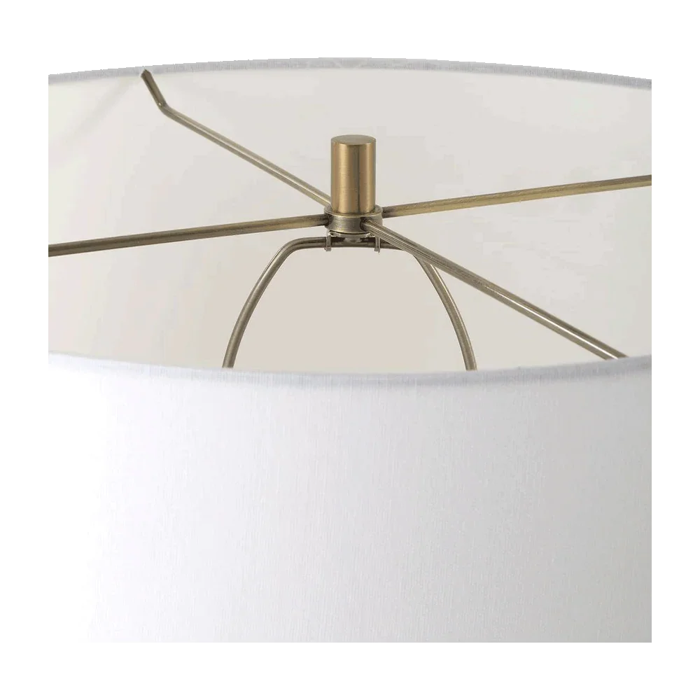 Lampadaire Bravertine Or et Travertin