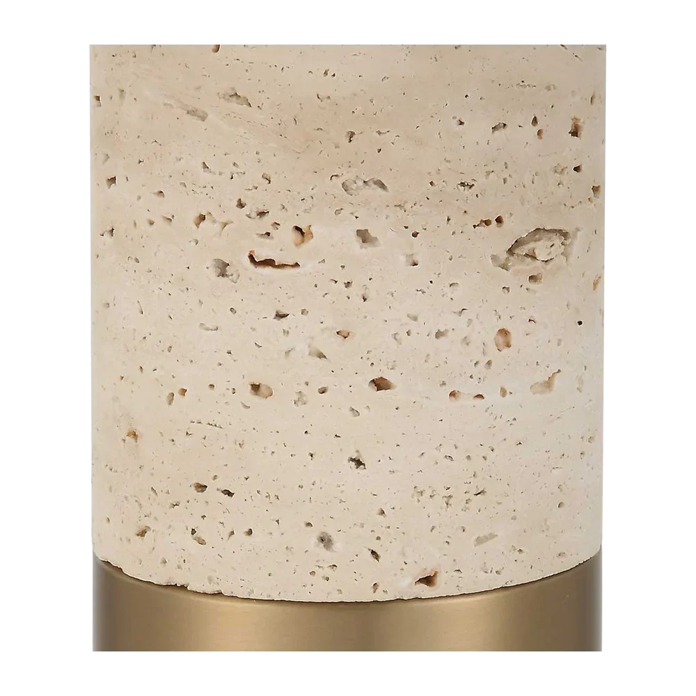 Lampe de table Bravertine Or et Travertin