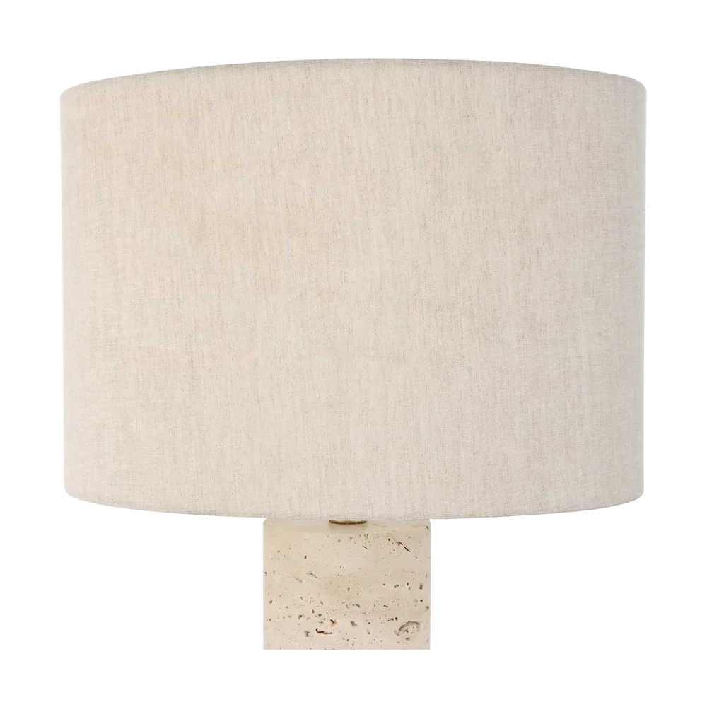 Lampe de table Bravertine Or et Travertin