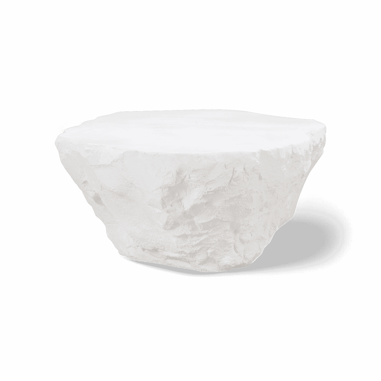 Table basse en microciment blanc luxuriant