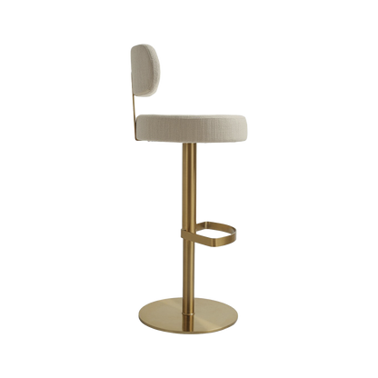 Tabouret en cèdre crème