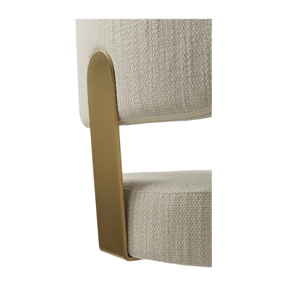 Tabouret en cèdre crème