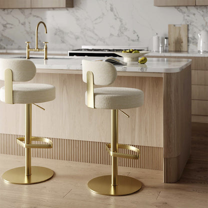 Tabouret en cèdre crème