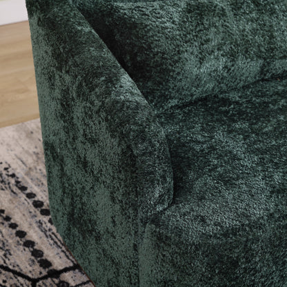 Fauteuil pivotant en chenille, canapé d'appoint confortable à 360 degrés pour salon, chambre et bureau avec coussin amovible