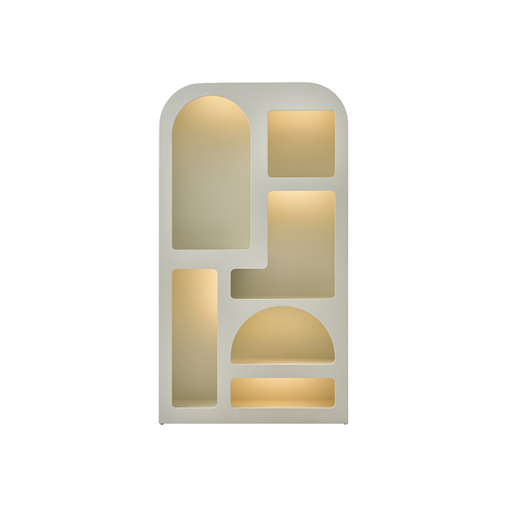 Bibliothèque Cielo Albâtre avec lumières LED