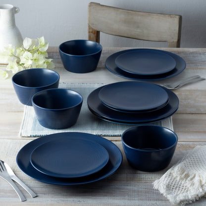 Service de table Noritake Colorscapes Swirl 12 pièces, coupe, service pour 4 personnes