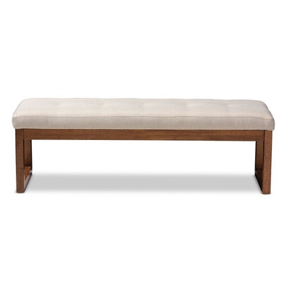 Banc contemporain rembourré en tissu par Baxton Studio