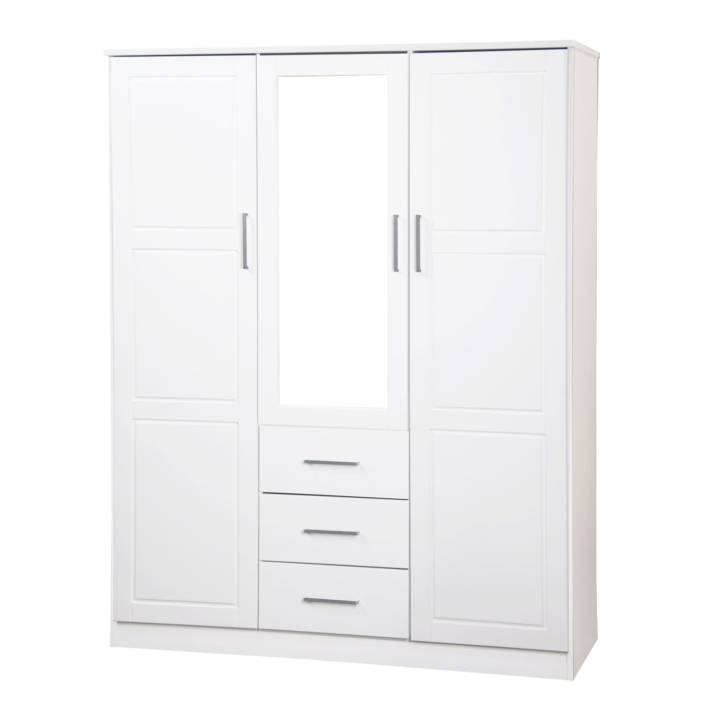 Armoire penderie 3 portes Cosmo 100 % bois massif de Palace Imports avec portes en bois massif ou en miroir