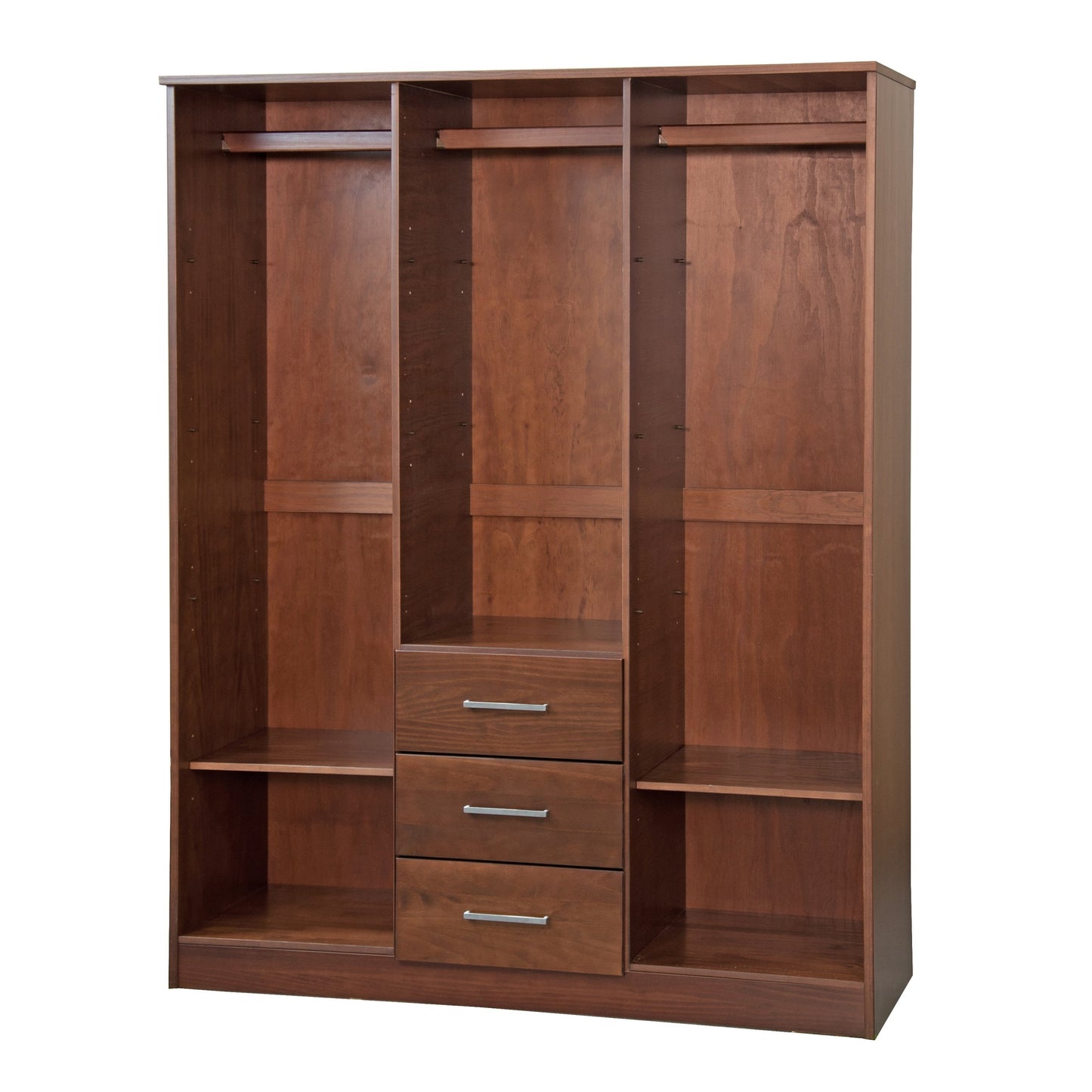 Armoire penderie 3 portes Cosmo 100 % bois massif de Palace Imports avec portes en bois massif ou en miroir