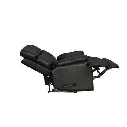 Fauteuil inclinable manuel extensible avec repose-pieds en cuir véritable marron de qualité supérieure Davin