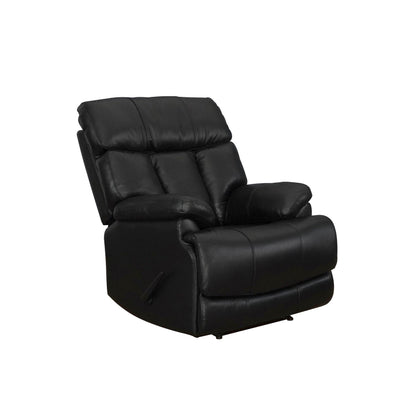 Fauteuil inclinable manuel extensible avec repose-pieds en cuir véritable marron de qualité supérieure Davin