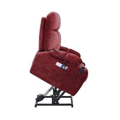 Fauteuil inclinable à double moteur OKIN pour personnes âgées avec chauffage, massage, inclinaison à 180° et dossier/repose-pieds réglable
