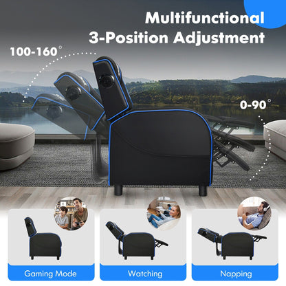 Fauteuil de massage inclinable Gymax en cuir synthétique
