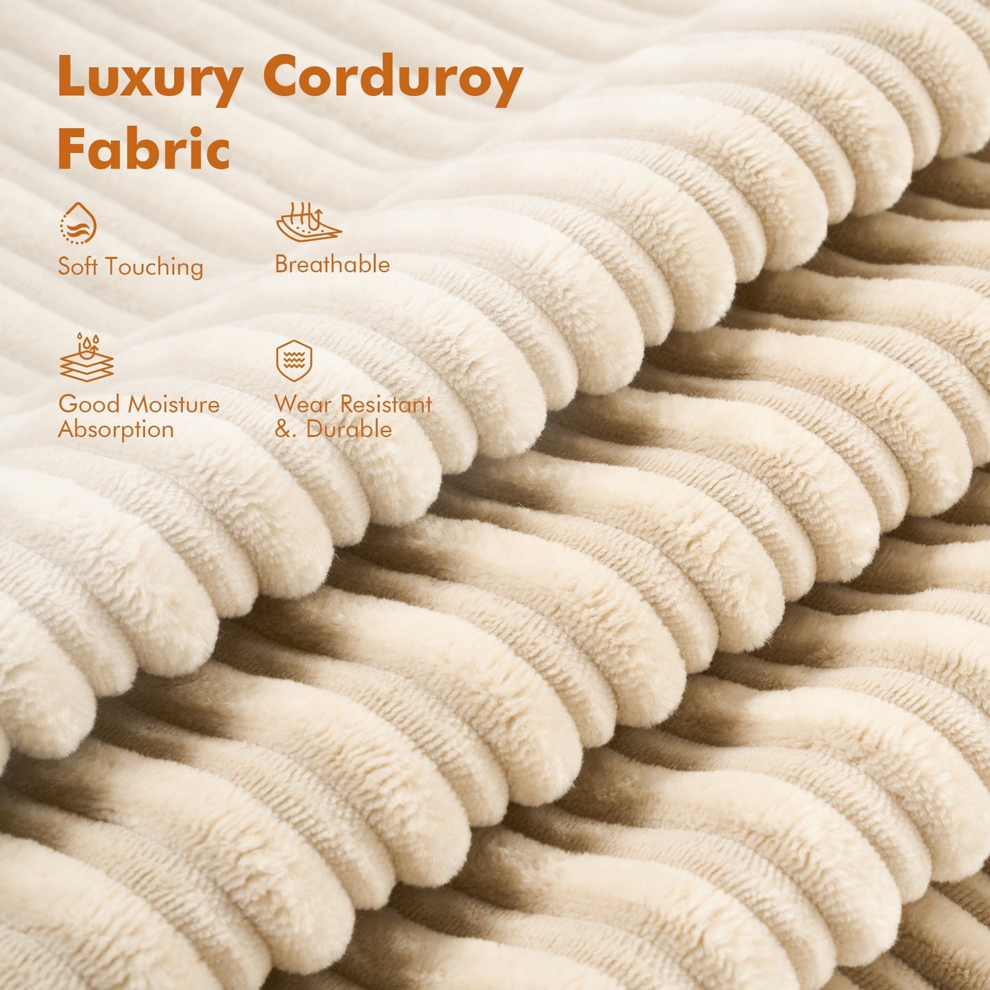 Canapé pliant moderne en velours côtelé HOOOWOOO