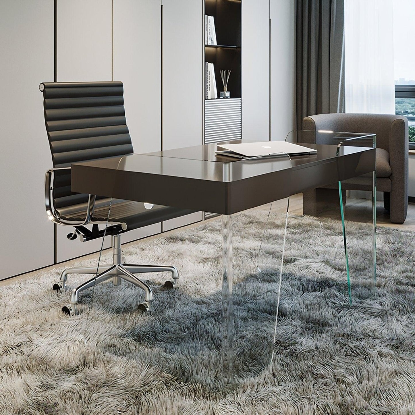 Chaise de bureau Ludlow noire