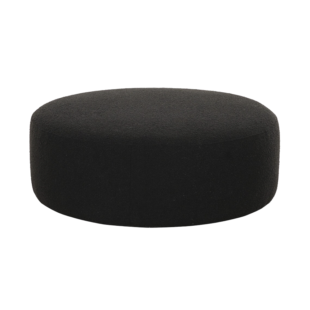Horizon Ottoman Noir Boucle
