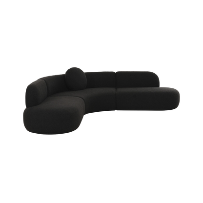 Canapé sectionnel Horizon Boucle noire