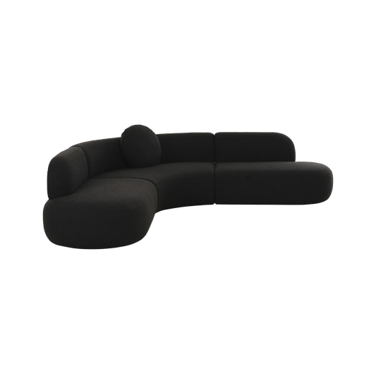 Canapé sectionnel Horizon Boucle noire