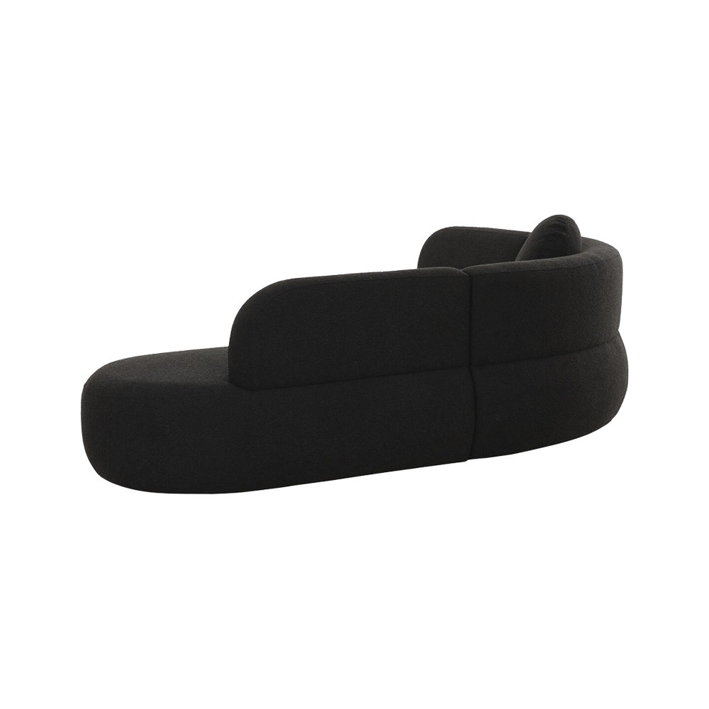 Canapé sectionnel Horizon Boucle noire