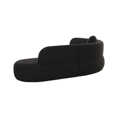 Canapé sectionnel Horizon Boucle noire