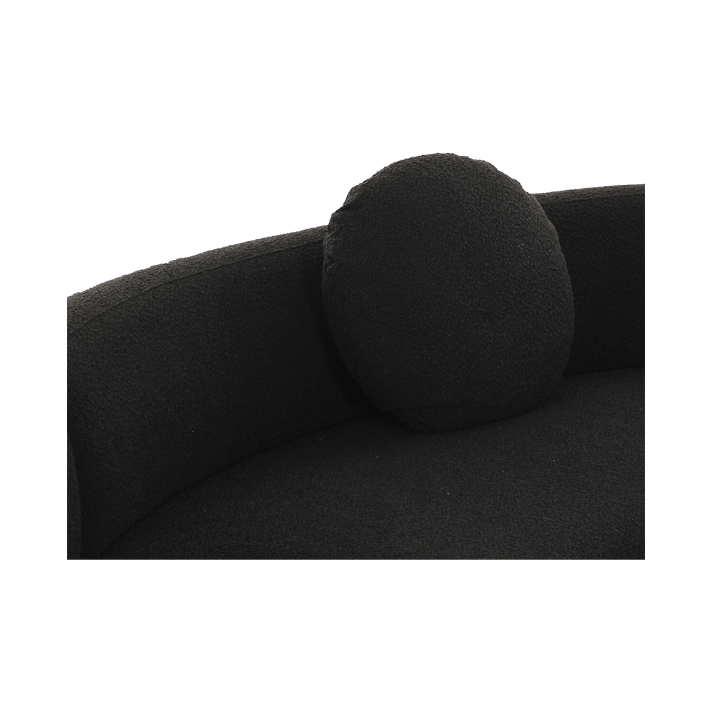 Canapé sectionnel Horizon Boucle noire