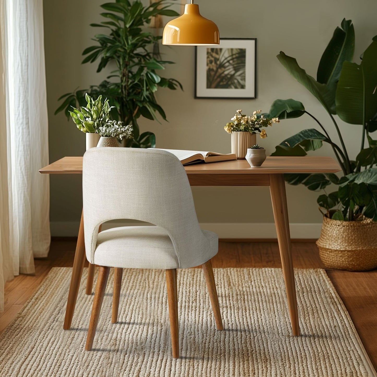 Chaises de salle à manger rembourrées INK IVY Nola avec dossier découpé (lot de 2)