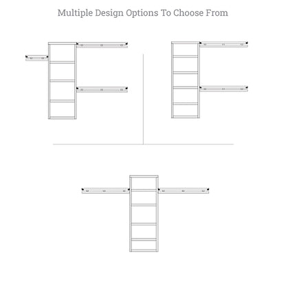 Système de placard intégré Simplicity en bois massif John Louis Home en acajou rouge