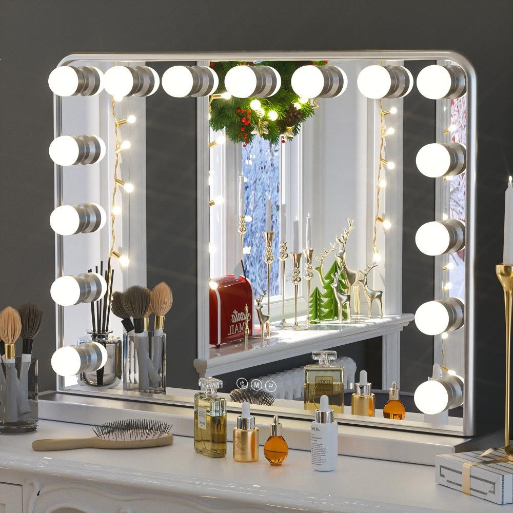Miroir de maquillage Hollywood Keonjinn à LED avec 15/18 lumières LED