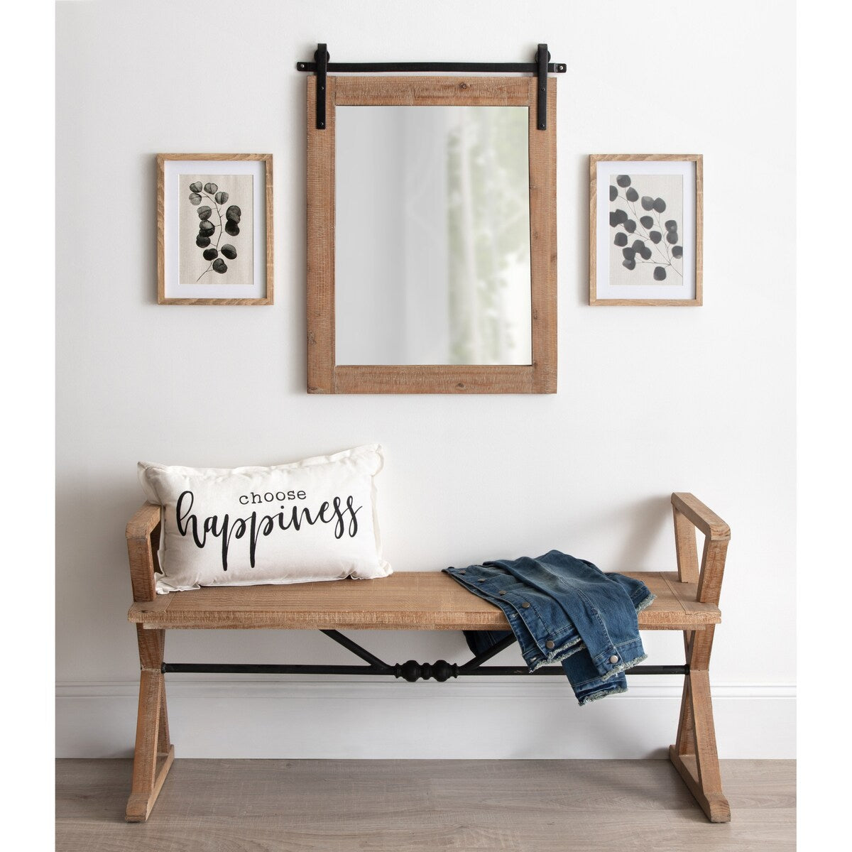 Miroir mural rectangulaire rustique Kate et Laurel Cates