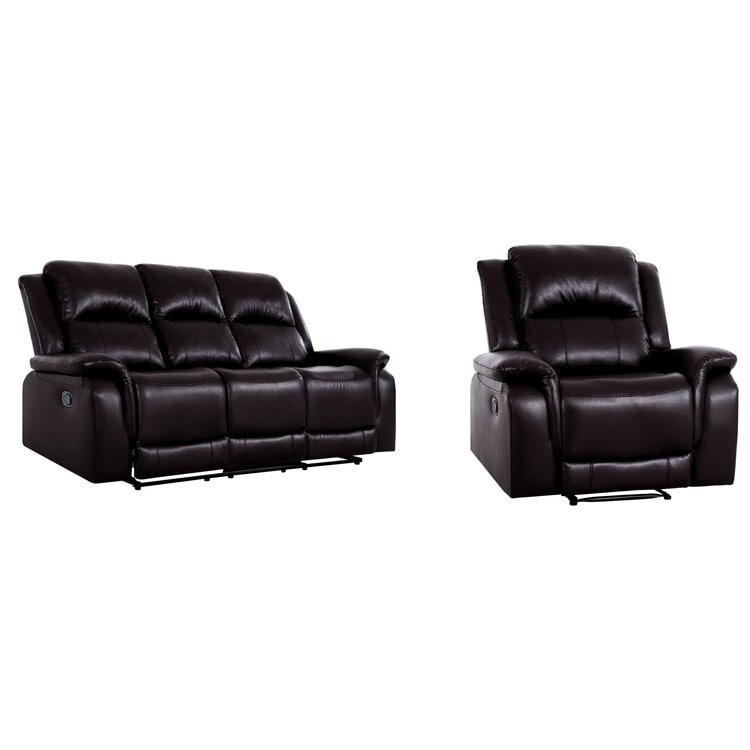 Collection de canapés inclinables manuels en cuir pour salon Meubles inclinables en cuir pour la maison, le bureau et le salon