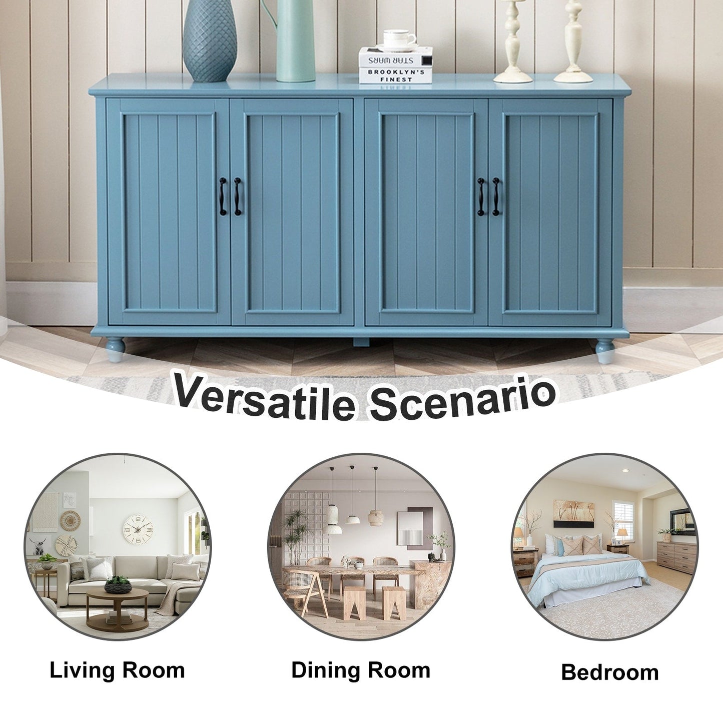 Buffet de cuisine, meuble de bar à café, meuble de rangement d'appoint