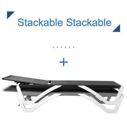 Chaise longue inclinable et réglable Kozyard Alan, pieds entièrement plats en aluminium et résine polypropylène