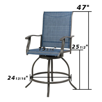 Ensemble de tabourets/chaises de bar pivotants hauts Kozyard Isabella