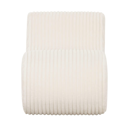 Fauteuil d'appoint en velours côtelé Amber beige