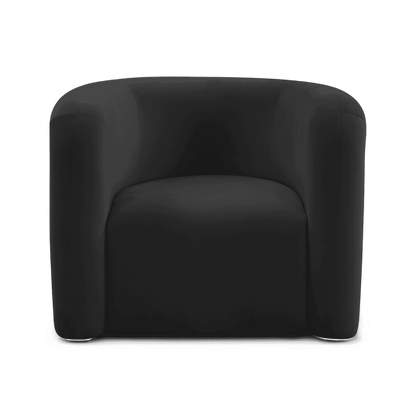 Fauteuil de salon Comet en velours noir