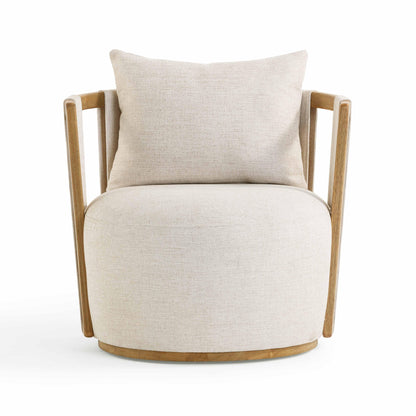 Chaise pivotante beige Equinox