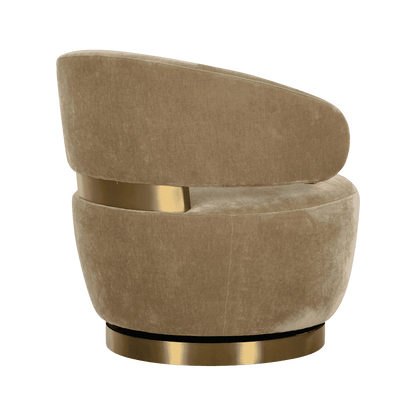 Chaise pivotante en tissu Polaris