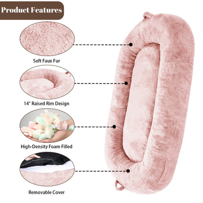 Grand panier pour chien lavable, taille humaine, avec housse amovible