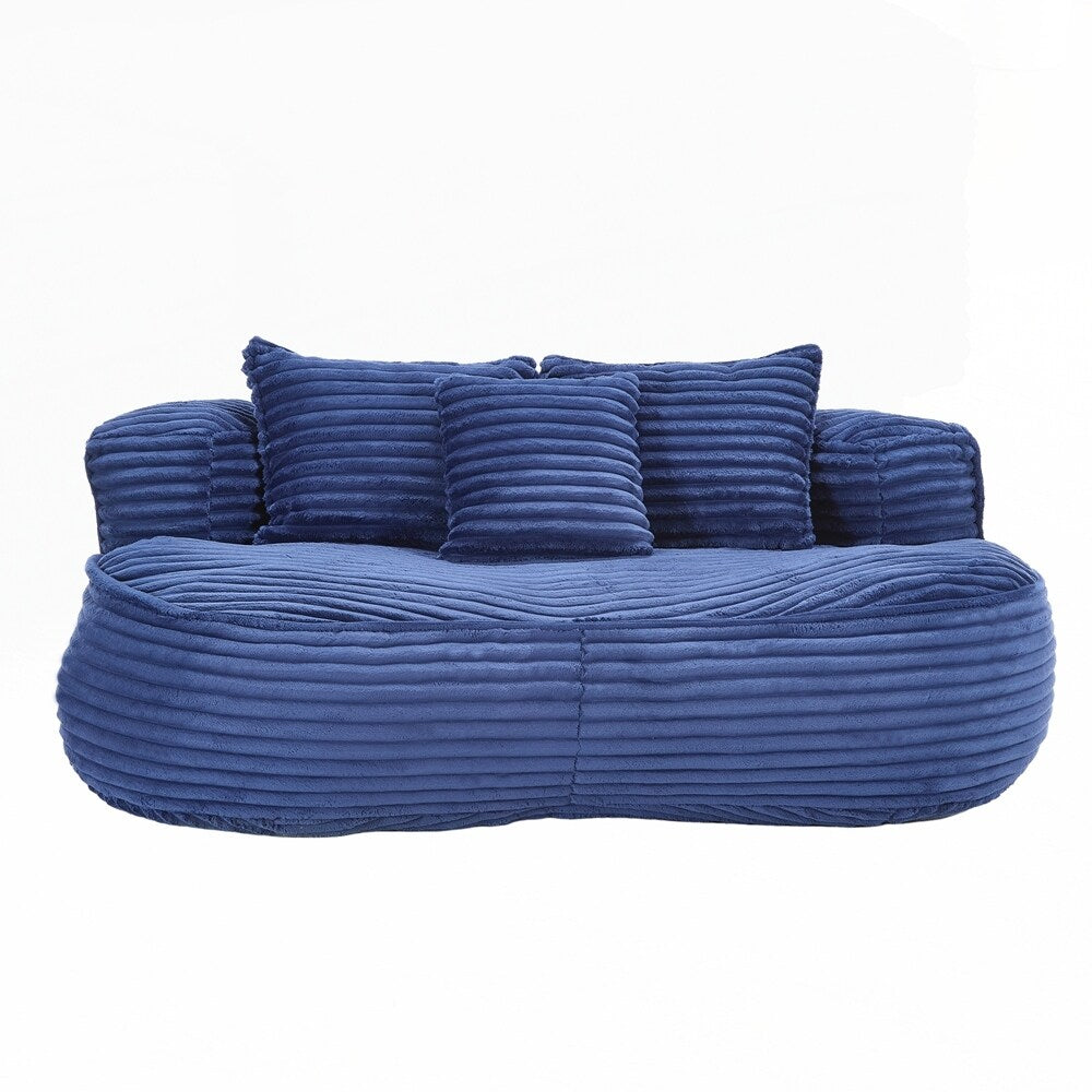 Canapé confortable et durable, fauteuil poire à dossier haut pour adultes et enfants - 2 places