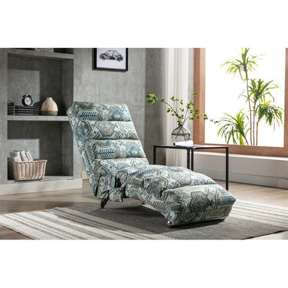 Fauteuil de massage inclinable en lin Intérieur avec télécommande, fauteuil de massage électrique ergonomique, 5 modes