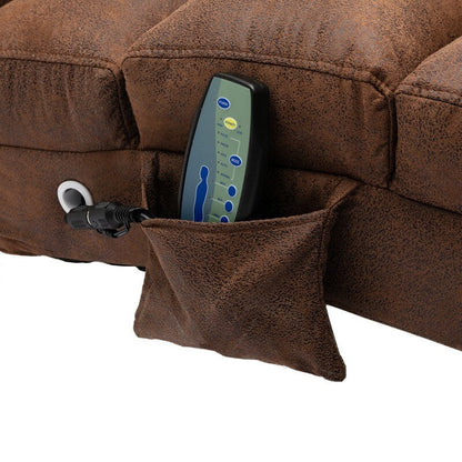 Fauteuil de massage inclinable en lin Intérieur avec télécommande, fauteuil de massage électrique ergonomique, 5 modes