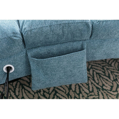 Fauteuil de massage inclinable en lin Intérieur avec télécommande, fauteuil de massage électrique ergonomique, 5 modes