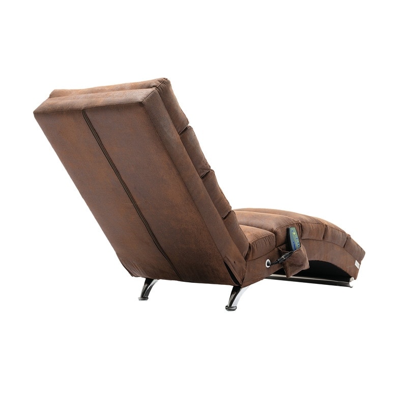 Fauteuil de massage inclinable en lin Intérieur avec télécommande, fauteuil de massage électrique ergonomique, 5 modes