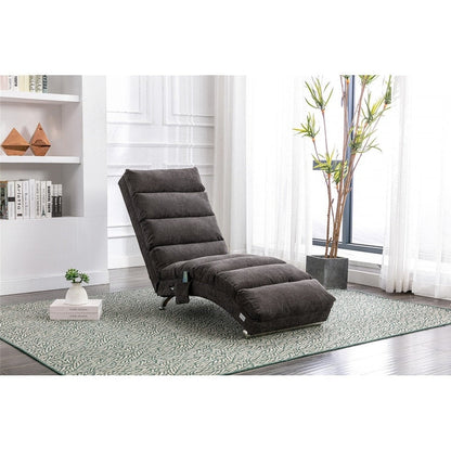 Fauteuil de massage inclinable en lin Intérieur avec télécommande, fauteuil de massage électrique ergonomique, 5 modes