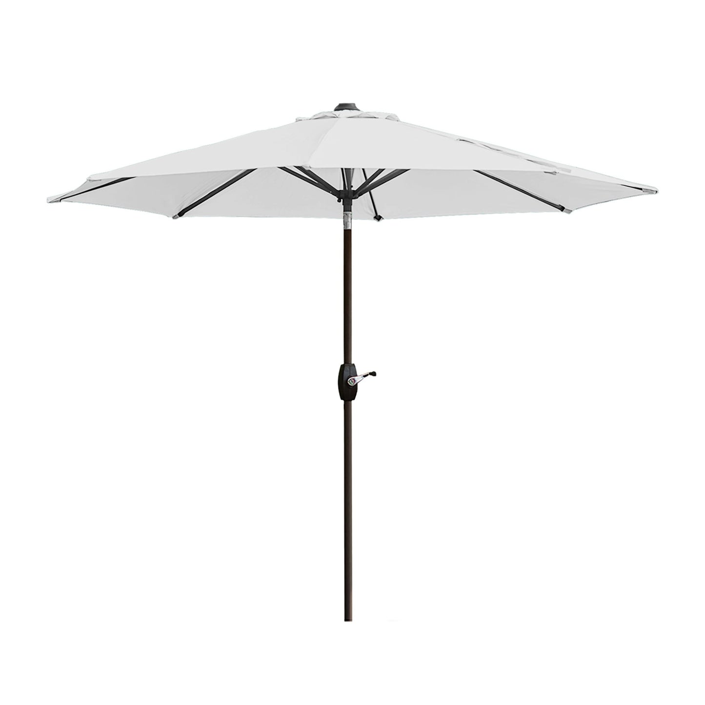 Parasol de patio Lopes de 9 pieds avec base en finition bronze et support de poids inclus